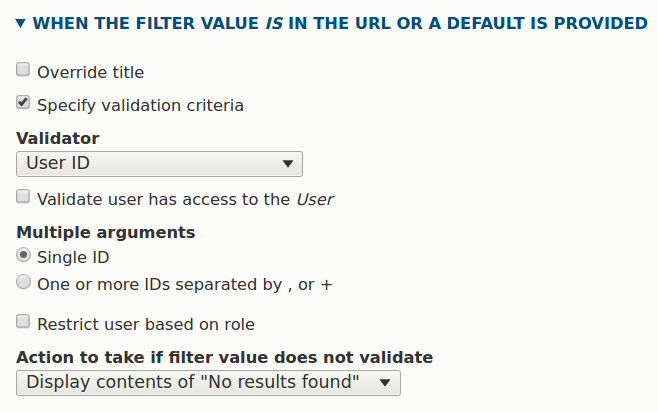 Drupal 8 Views contextual fllter (2)