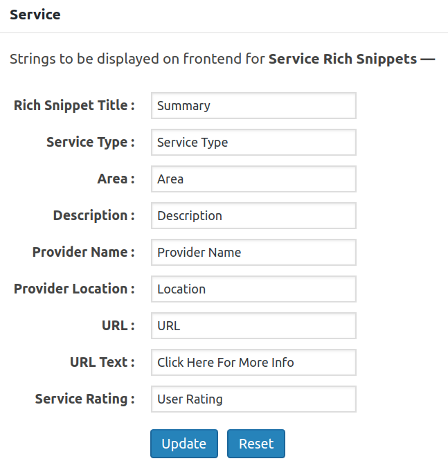 The All In One Schema Rich Snippets — schema fields