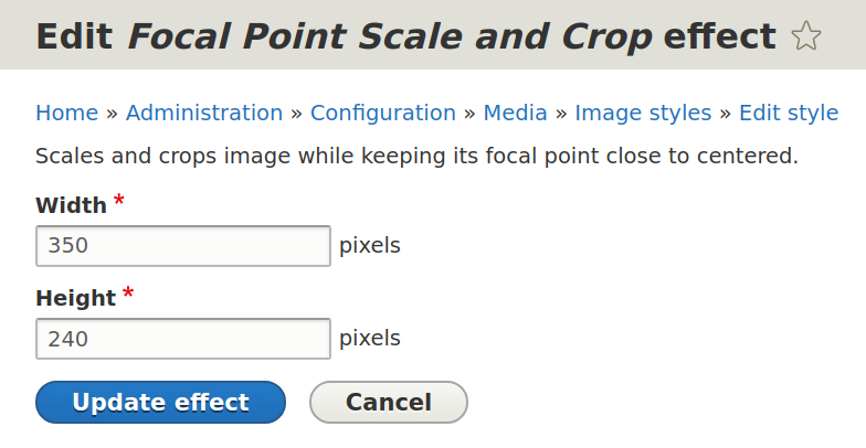 Specifying image dimensions — Focal Point scale and crop effect in Drupal 8