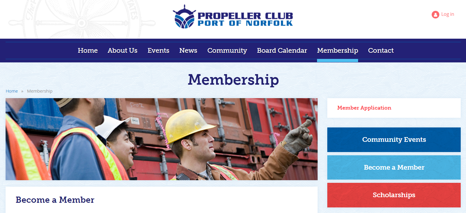 Membership website example