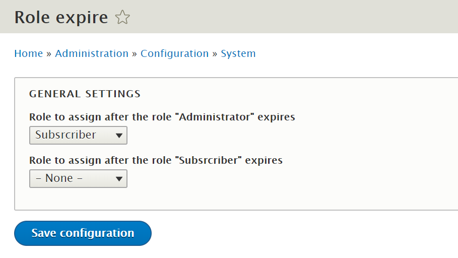 Switching to a default role with Role Expire Drupal module